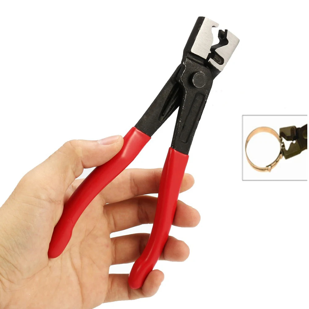 130/80/45pcs Stainless Steel Ear Stepless Clamp Worm Drive Fuel Water Hose Pipe Clamps Clips+ 1PC Hose Clip Clamp Pliers