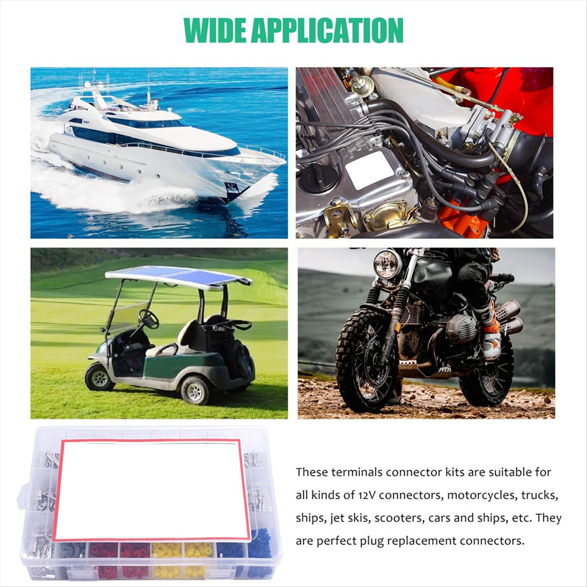 755Pcs Car Electrical Wire Terminal Pins Connector Kit 1/1.5/1.8/2.2/2.8/3.5mm 21Type Connector Pins Terminal Auto