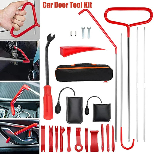 Car Emergency Unlock Tool Kit with Air Wedge Pump for Window Door Lockout Rescue Auto Key Lost Open Tools for Car Truck Vehicles