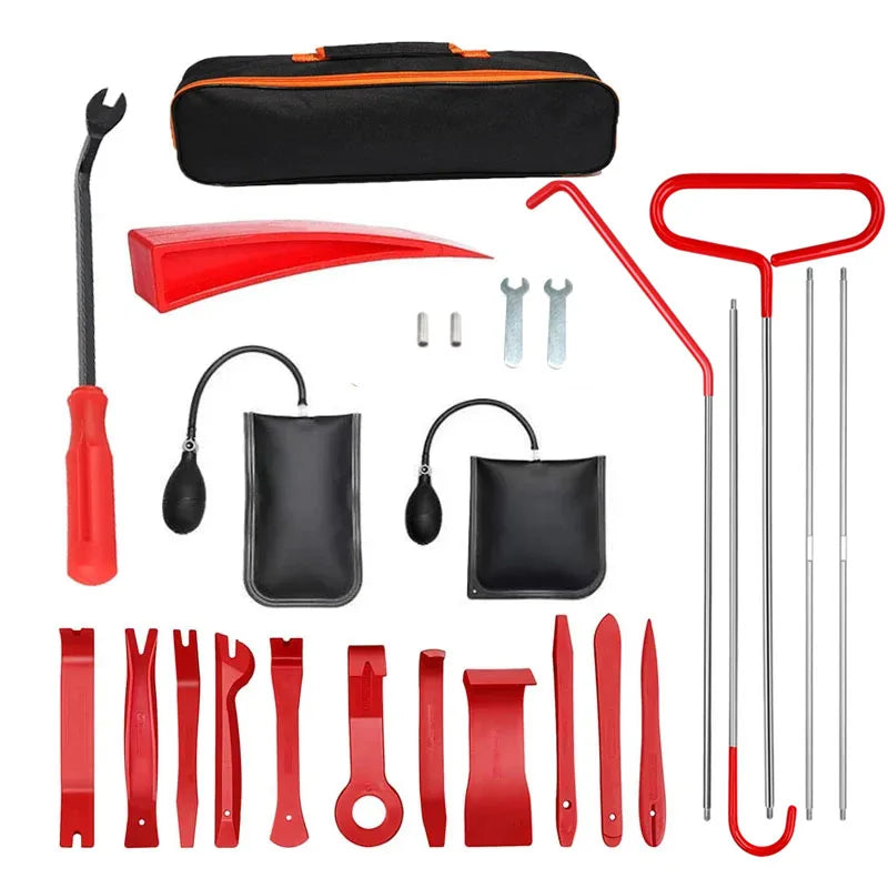Car Emergency Unlock Tool Kit with Air Wedge Pump for Window Door Lockout Rescue Auto Key Lost Open Tools for Car Truck Vehicles