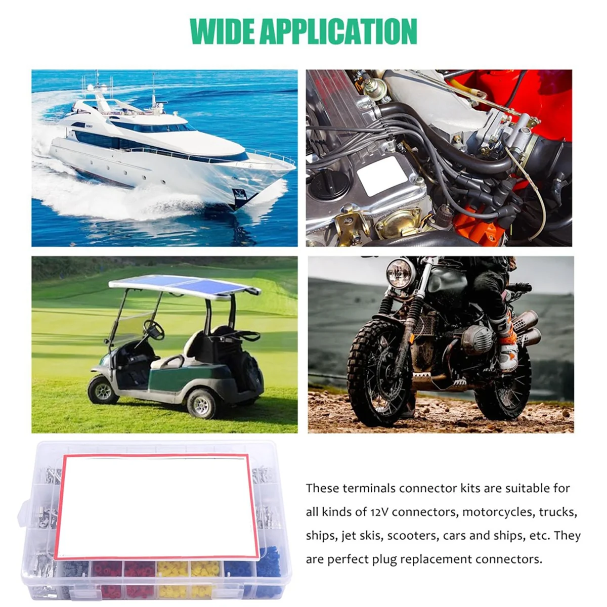 755Pcs Car Electrical Wire Terminal Pins Connector Kit 1/1.5/1.8/2.2/2.8/3.5mm 21Type Connector Pins Terminal Auto