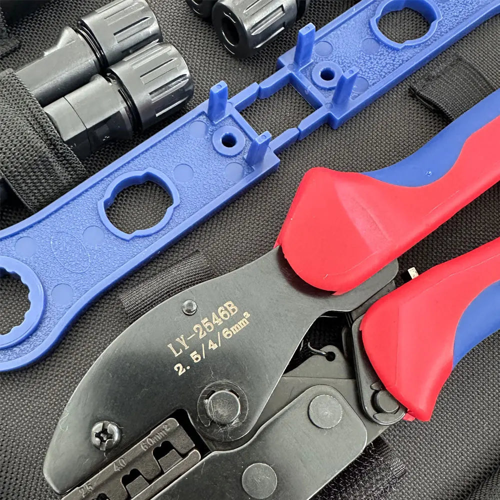 Solar Crimping Tool Kit Crimper for 2.5-6.0mm2 Solar Panel PV Connectors Cable