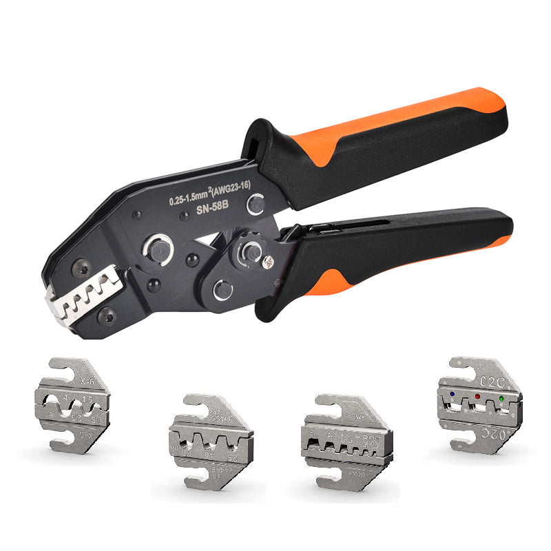 SN-58B Wire Crimping Plier Jaws Kit Crimp for Jst Dupont/VH3.96/Tube/Insulation/Photovoltaic Terminals Electrical Clamp Tool Set