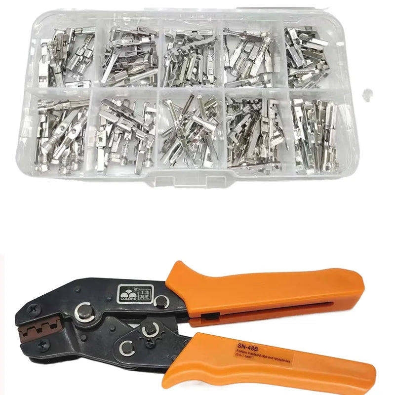 electrical connectors terminals Automotive Connector Piece 2.2/ 2.8/ 3.5 MM Male And Female  Interconnected car terminal