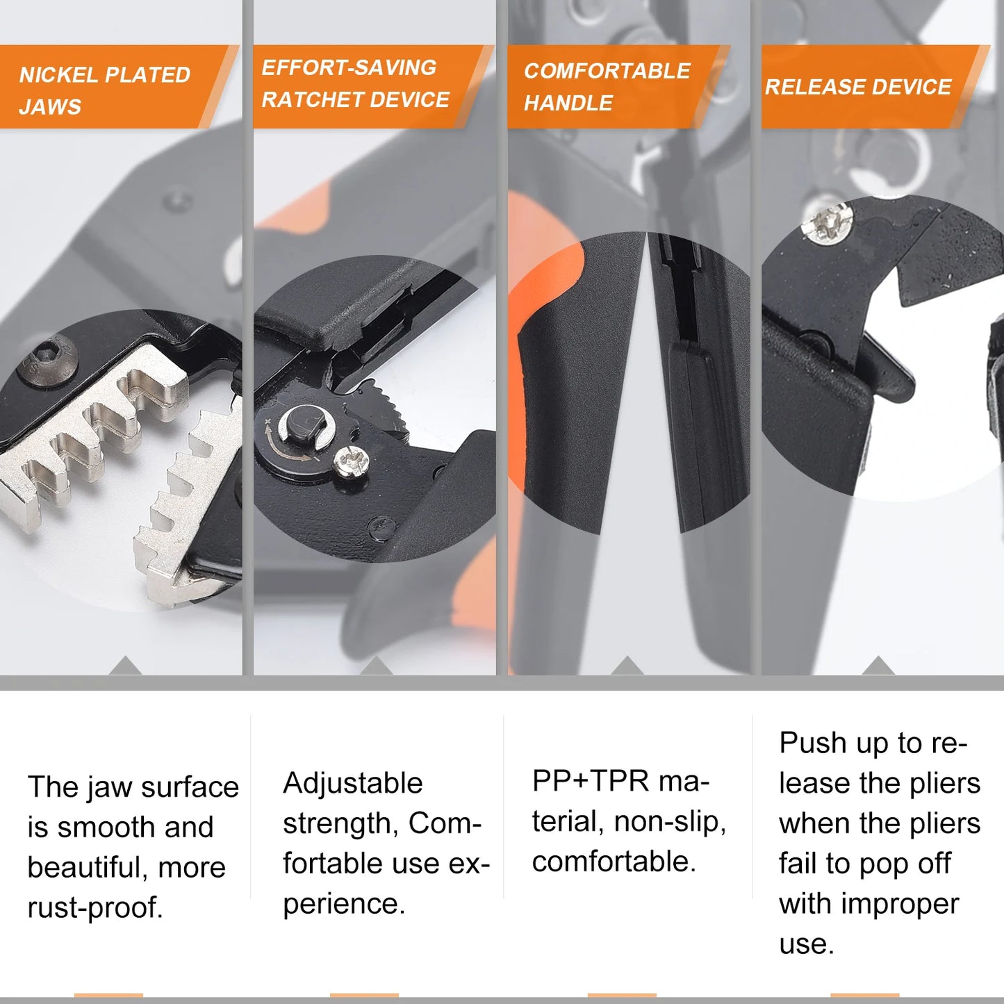 SN-58B Wire Crimping Plier Jaws Kit Crimp for Jst Dupont/VH3.96/Tube/Insulation/Photovoltaic Terminals Electrical Clamp Tool Set