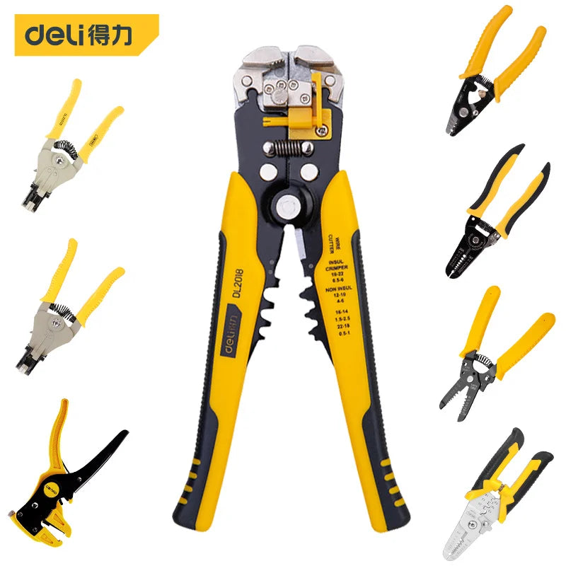 Stripping Multifunctional Pliers Automatic Wire Stripper High-precision Fiber Optic Cutter Cable Scissors Crimping Peeling Tools