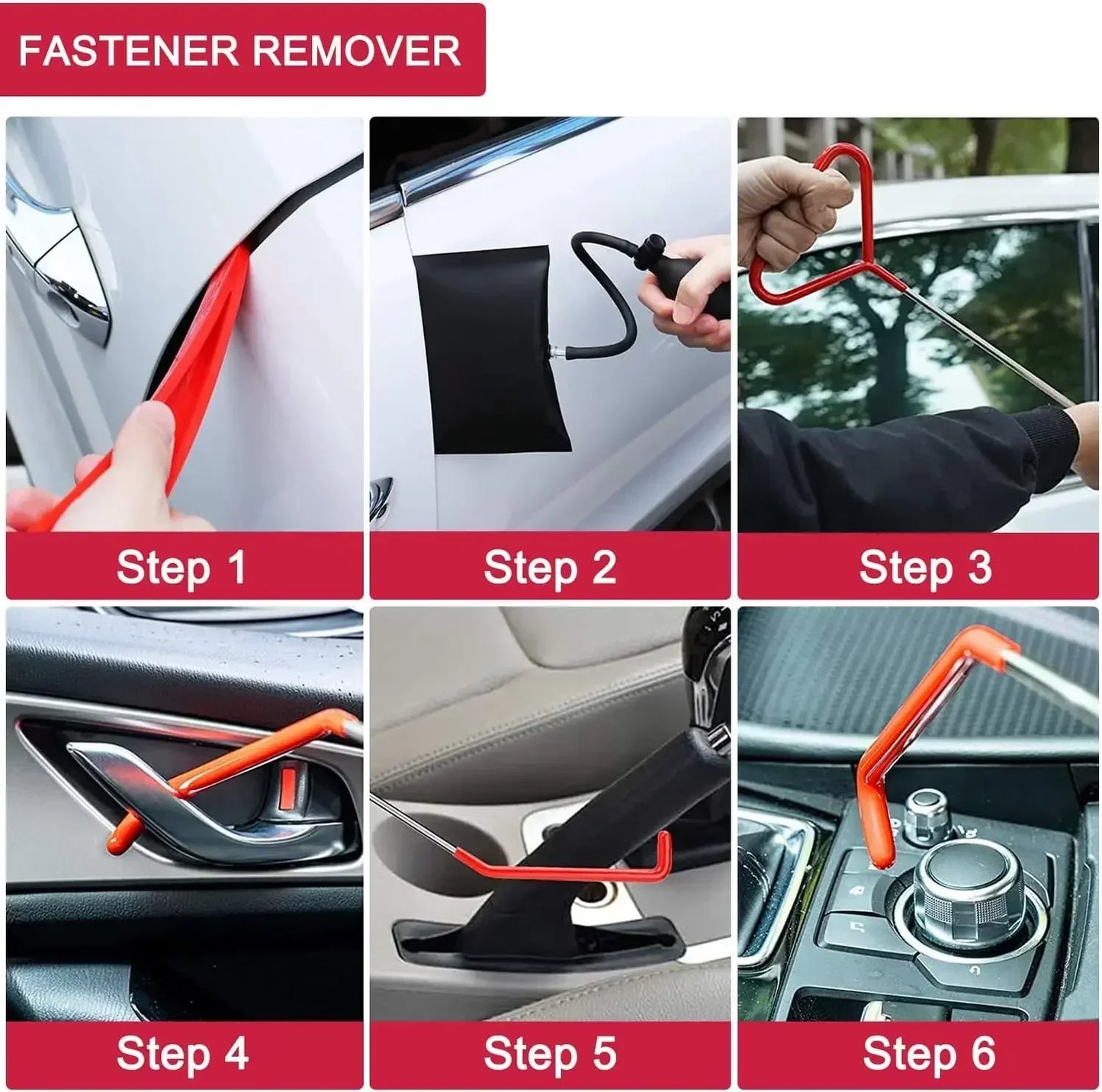 Car Emergency Unlock Tool Kit with Air Wedge Pump for Window Door Lockout Rescue Auto Key Lost Open Tools for Car Truck Vehicles