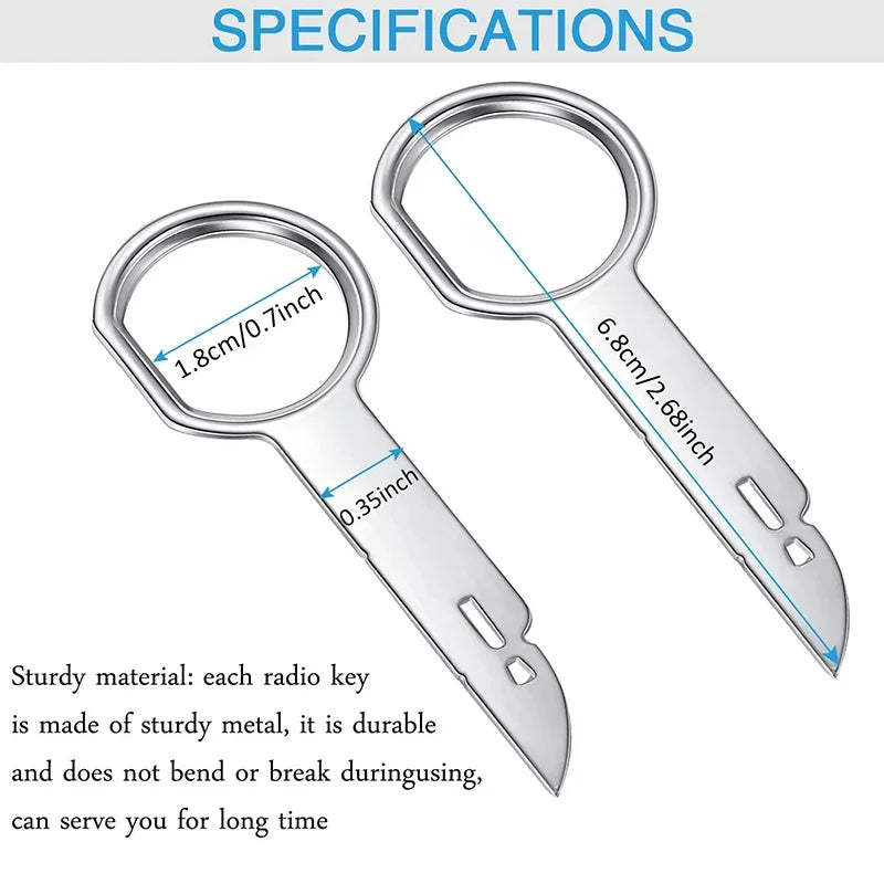 2/4Pcs Car Audio Removal Key CD DVD Car Radio Install Disassembly Tool Car Stereo Install Removal Tool for Skoda for Audi