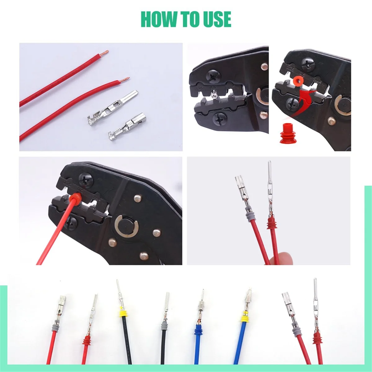 755Pcs Car Electrical Wire Terminal Pins Connector Kit 1/1.5/1.8/2.2/2.8/3.5mm 21Type Connector Pins Terminal Auto