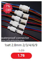 Promotion! 10 Kit 2 Pin Way Waterproof Electrical Wire Connector Plug  1.5mm Terminals 2Pin HID Plug Auto Xenon lamp Plug