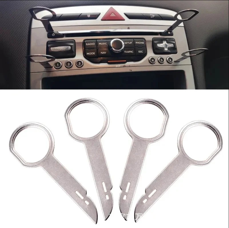 2/4Pcs Car Audio Removal Key CD DVD Car Radio Install Disassembly Tool Car Stereo Install Removal Tool for Skoda for Audi