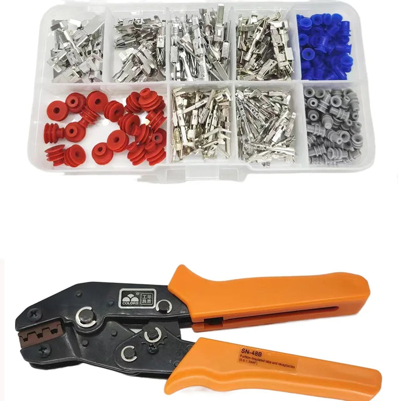 electrical connectors terminals Automotive Connector Piece 2.2/ 2.8/ 3.5 MM Male And Female  Interconnected car terminal