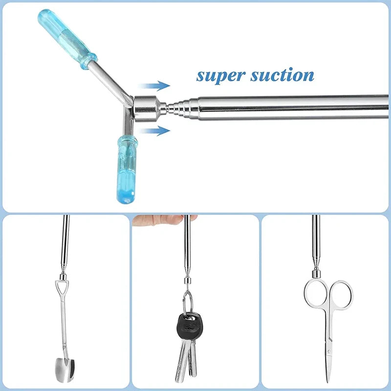Telescopic Magnetic Pen Hand  Component Picking Suction Pen Hand Tool Chip Picking Ball Grabbe Electronic Repair Pick Up Tool