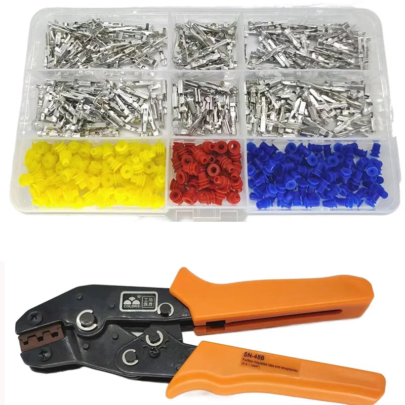 electrical connectors terminals Automotive Connector Piece 2.2/ 2.8/ 3.5 MM Male And Female  Interconnected car terminal