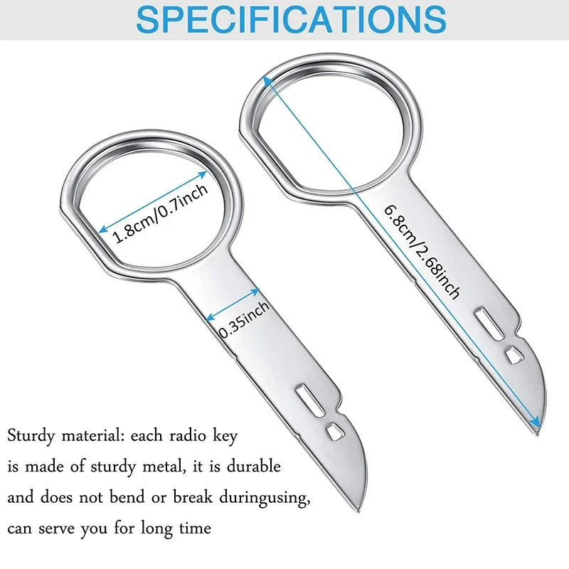 2/4Pcs Car Audio Removal Key CD DVD Car Radio Install Disassembly Tool Car Stereo Install Removal Tool for Skoda for Audi